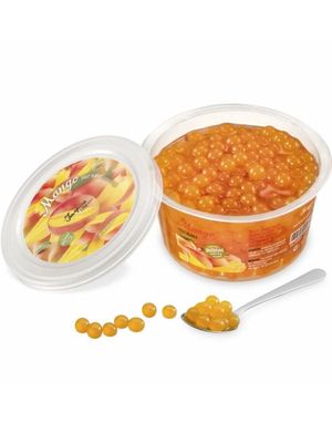 Fruit Pearls Strawberry - Jordbær Gelekuler til Boba/Bubble Tea 450 gram