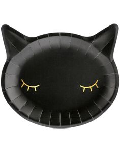 6 stk Svart Katt Papptallerkener 22x20 cm
