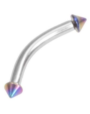 Micro Spike Colorized Multi - 1.2 x 8 mm Øyenbrynspiercing