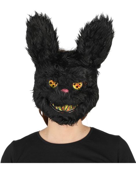 Skummel Svart Kaninmaske