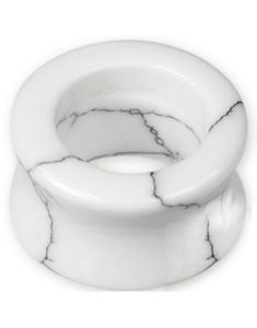 Cracked White Stone - Howlite Mineralstein Piering Tunnel