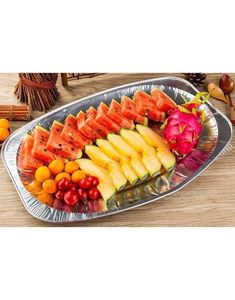 3 stk Store Serveringsfat i Aluminium 42,6 x 28,6 cm