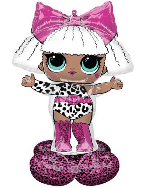 Glam Diva AirLoonz Folieballong 88x119 cm - LOL Suprise