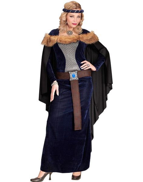 Mørk Blått Game of Thrones Inspirert Damekostyme