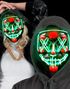 Svart Maske med Grønt LED-Lys - 3 Lys Innstillinger