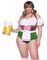 Oktoberfest Bodysuit til Dame - Store Størrelser