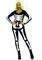 Svart Catsuit med Glow in the Dark Skjelettprint