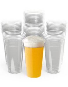 20 stk Gjenbrukbare Plastkopper 1/2 Pint - 284 ml
