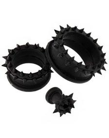 Piercing Tunnel With Spiked Edges - Svart