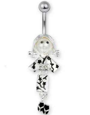 Geisha Girl Navlepiercing - Svart