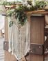 Kremfarget Macrame Bordløper 30x200 cm - Pampas