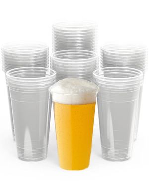 20 stk Gjenbrukbare Plastkopper 1/2 Pint - 284 ml