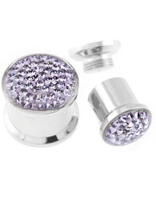 Piercing Plugg Dekorert med Lilla Stener
