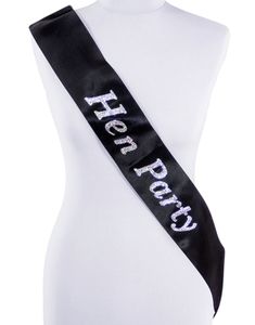 Svart og Sølvfarget Hen Party Ordensbånd