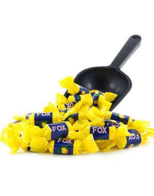 1 kg Cloetta Fox - Boks med Karamellbiter med Sitronsmak