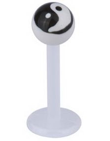 Yin Yang Labret - White/Black