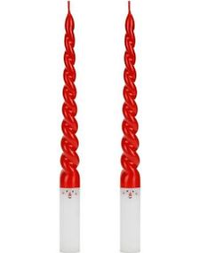 2 stk Julenisse Kronelys 25 cm