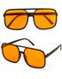 90 Talls Hiphop Briller med Orange Glass