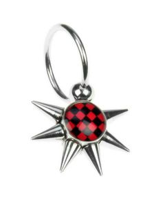 Checker Red and Black BCR Piercing - 1.2 x 10 mm 