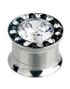 Piercing Plugg med Diamant & Små Svarte & Hvite Stener