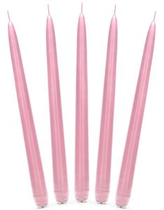 10 stk Lys Rosa Kronelys 24 cm