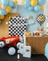 Happy Birthday Flaggbanner 2,5 Meter - Racing