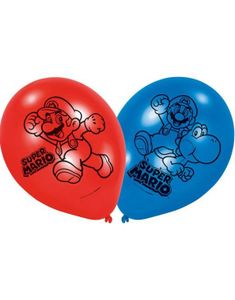 6 stk 22,8 cm Super Mario Latexballonger