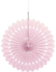Lys Rosa Dekorvifte av Silkepapir 40 cm