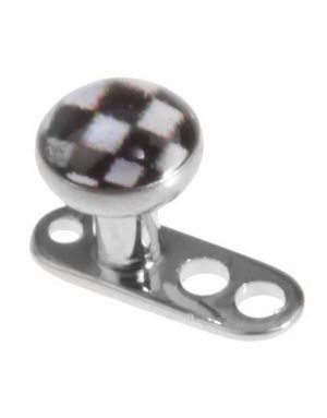 Sjakk Mønster Dermal Anchor - 1,6 x 2,5 mm