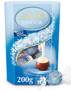 Lindt Lindor Milk & White - Trøffelsjokolade med Fyll 200 gram