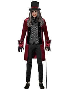 B-VARE! Viktoriansk Vampyrkostyme til Mann - Strl XL