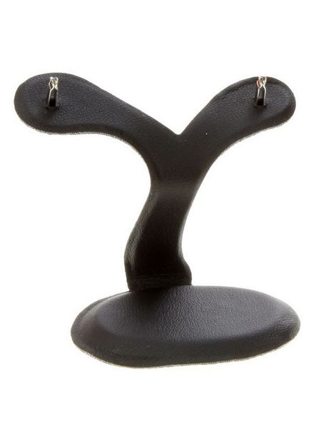 Flott lite stativ i imitert skinn til 2 piercinger