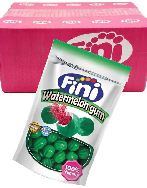 DATOVARE - 16 stk Fini Fruit Salad Gum - Vannmelonformet Tyggegummi - Hel Eske 2,64 kg