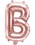 Rose Gullfarget Bokstavballonger A-Z - 35 cm 