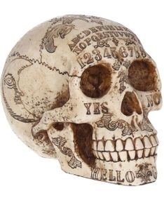 Hodeskallefigur med Spirit Board / Ouija Brett Motiv 20 cm