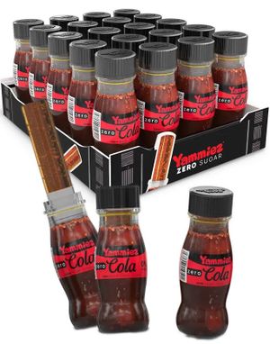 30 stk Yammiez Cola Zero Pop - Kjærlighet i Mini Colaflaske - Hel Eske 450 gram