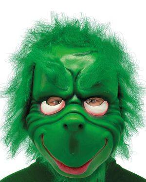 Grinchen / The Grinch Inspirert Heldekkende Maske med Hår