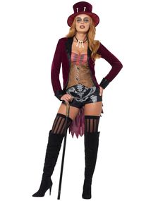 B-VARE! Stilig Voodoo Kostyme til Dame med Hatt - Strl M