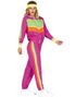 Lilla Grønn og Oransje 80-Talls Grilldress Damekostyme - Strl S