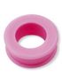 Rosa Piercing Tunnel i Silikon med Bred Kant