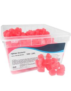 2 kg Sugarfree Hearts - Sukkerfri Hjerteformet Vingummi
