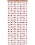 Rosegullfarget Dørforheng med Hjerter 100x245 cm