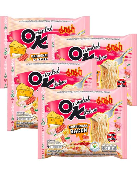 20 stk MAMA Oriental Kitchen Instant Noodles Carbonara Bacon 85g - Hel Eske (Thailand)