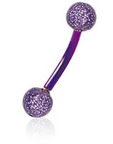 Zircon UV Purple - 1,2 x 8 mm Øyenbrynspiercing