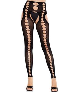 Sømløs, ugjennomsiktig suspender-tights – svart