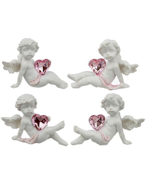 1 stk Assortert Englebarn med Rosa Hjerte i Hånden