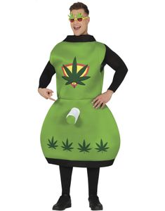 Morsomt Cannabis Kostyme til Voksen - Onesize Large
