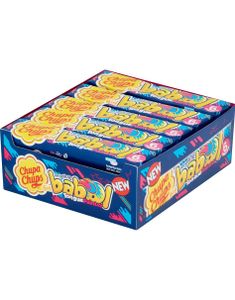 20 stk 6-pk Chupa Chups Babol Tongue Painter Tyggegummi med Blå Bringebær Smak - Hel Eske 552 gram