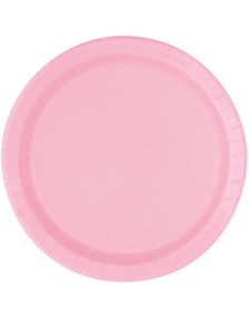 20 stk Lys Rosa Små Papptallerkener17 cm