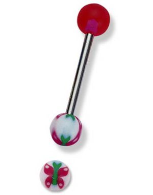 Pink Butterfly - Tungepiercing